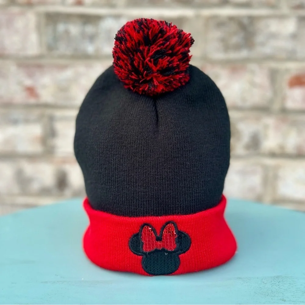 Disney Black and Red Minnie Mouse Beanie
